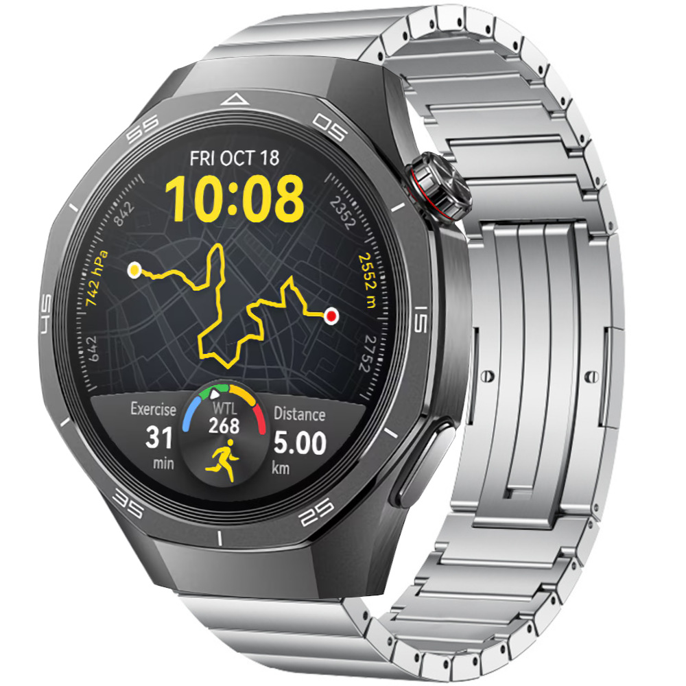 Correa de Titanio para Amazfit GTR 4 / Bip 5 / Garmin Vivoactive 4 / Hua Watch GT 5 - 46mm / GT 5 - 46mm / GT 4 - 46mm , Pulsera Aleación de Titanio Ancho 22mm
