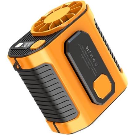 Ventilador portátil de cintura 4000mAh, ventilador USB recargable, Pantalla LED, 10 velocidades, hasta 28800RPM, mini ventilador de cinturón para trabajo, deporte y verano.