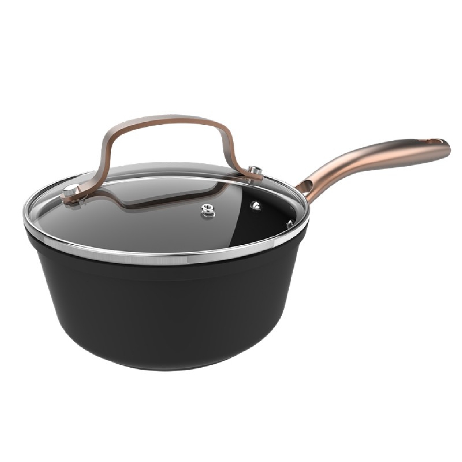 Cecotec Cazo Polka Fantasy 16 Pot Golden. Diámetro 16 cm, Capacidad 1,3 L, Aluminio Forjado, Revestimiento antiadherente