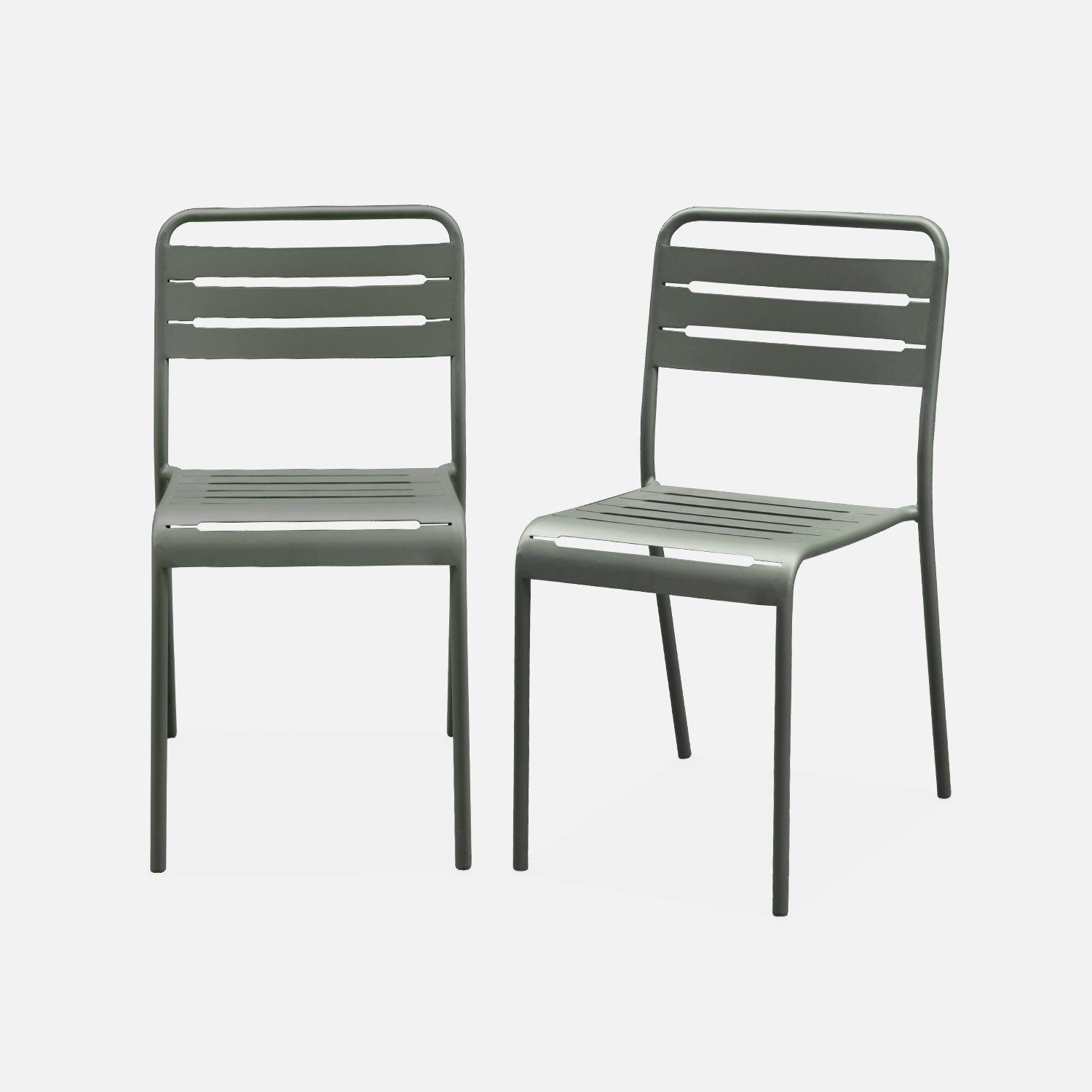 sweeek - Silla de jardín bistró de acero, set de 2 , Amelia , 44x52x79