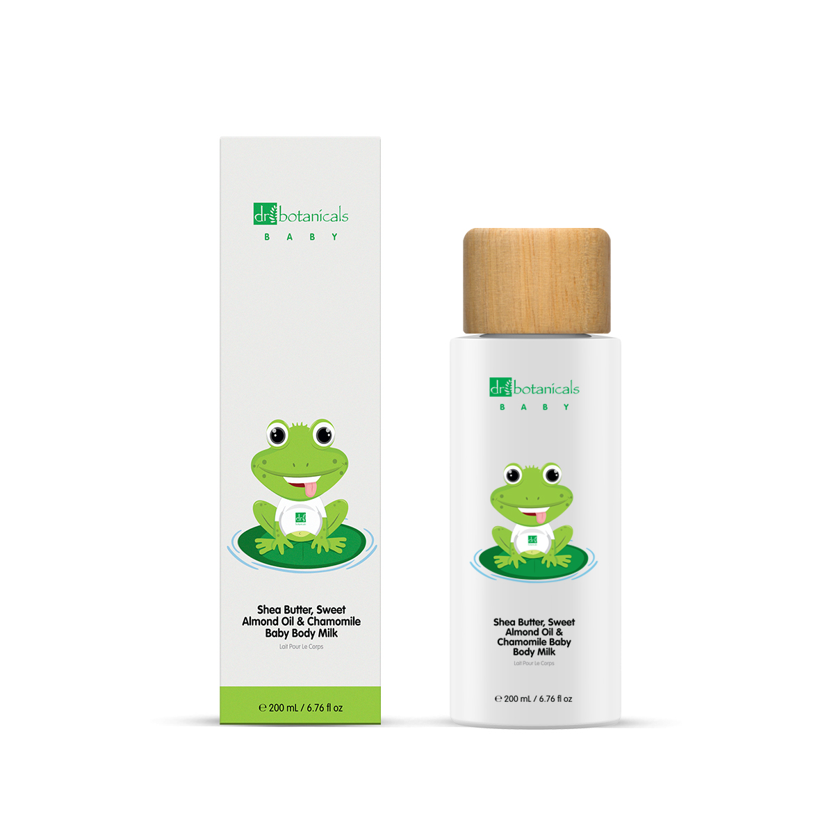 Dr. Botanicals Leche Corporal Bebé Orgánica con Almendras y Manzanilla para Piel Suave
