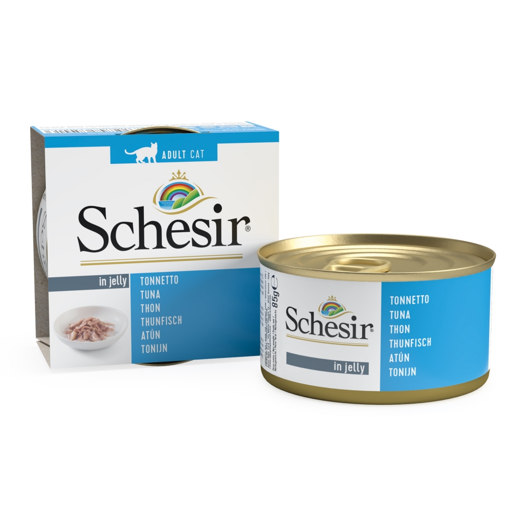 Schesir En Gelatina Para Gato  Varios Sabores  14x85Gr  Altamente Hidratante