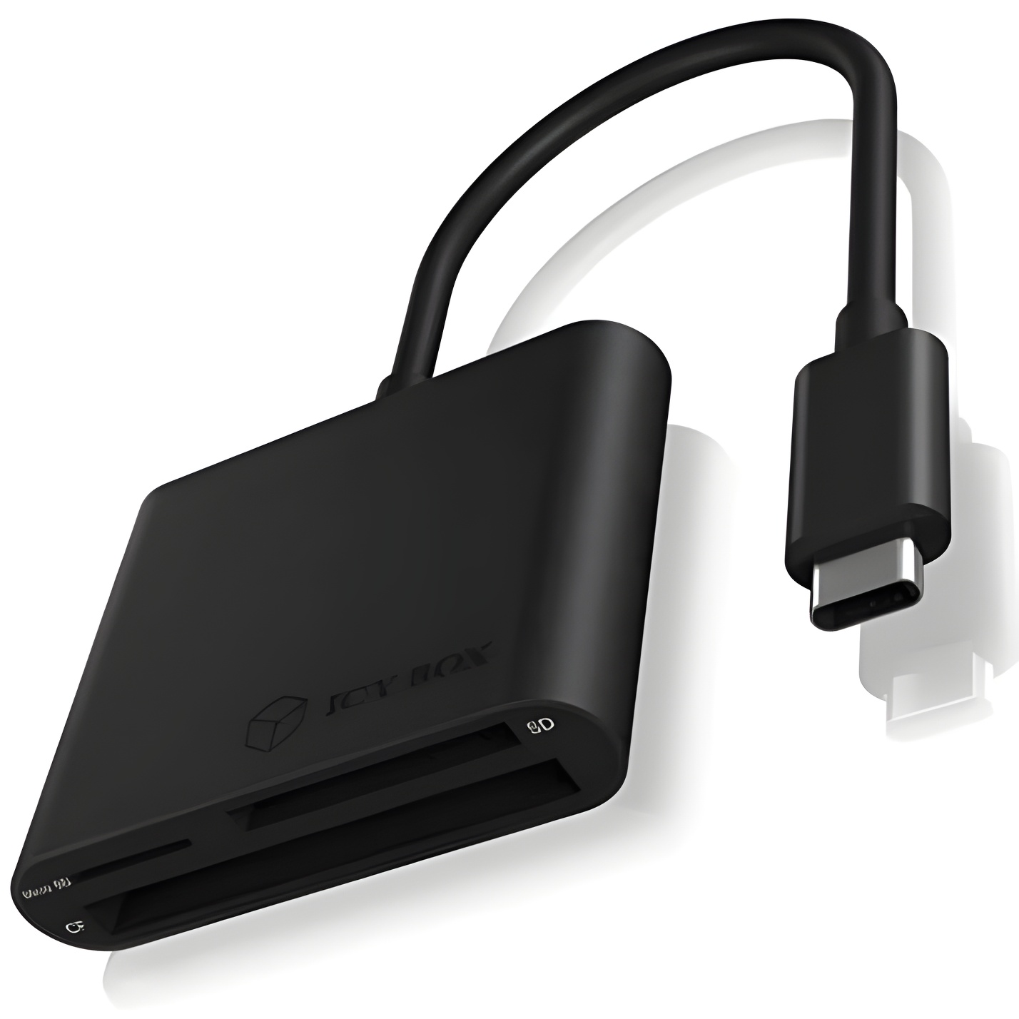 Raidsonic ICY BOX Lector de Tarjetas SD USB-C USB 3.0 Aluminio Negro con Cable Integrado
