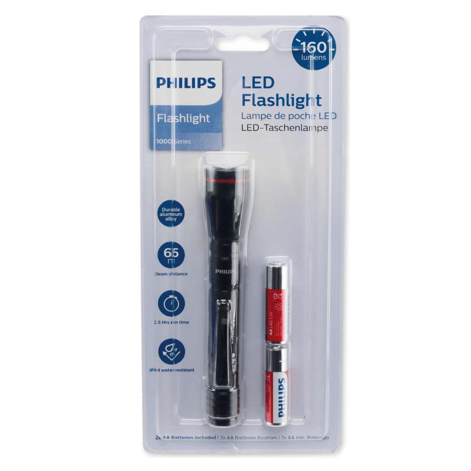 Linterna - SFL1001P/10 PHILIPS, Negro