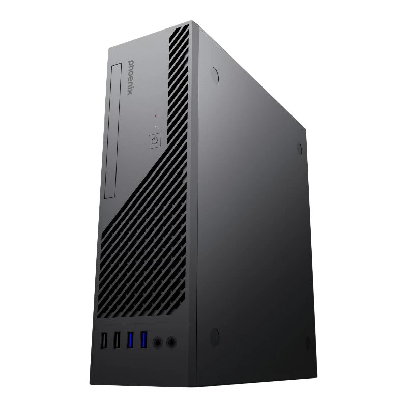 Phoenix - Caja para PC PHLITE-S3 Micro ATX ultra slim de 8 L con fuente de alimentación 200 W, USB 3.0 frontal y ventilación eficiente
