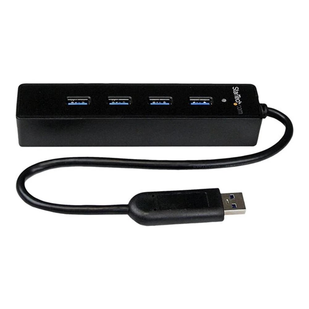 HUB Switch puertos USB 3.2 Gen 1 STARTECHCOM ST4300PBU3 | USB 3.2 Gen 1 (retrocompatible con USB 2.0 y USB 1.1), Black