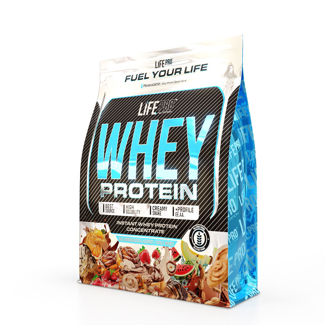 LIFE PRO NUTRITION WHEY 1 KG - Concentrado de Proteina - Recuperación y Regeneración Muscular - Con Enzimas Digestivas