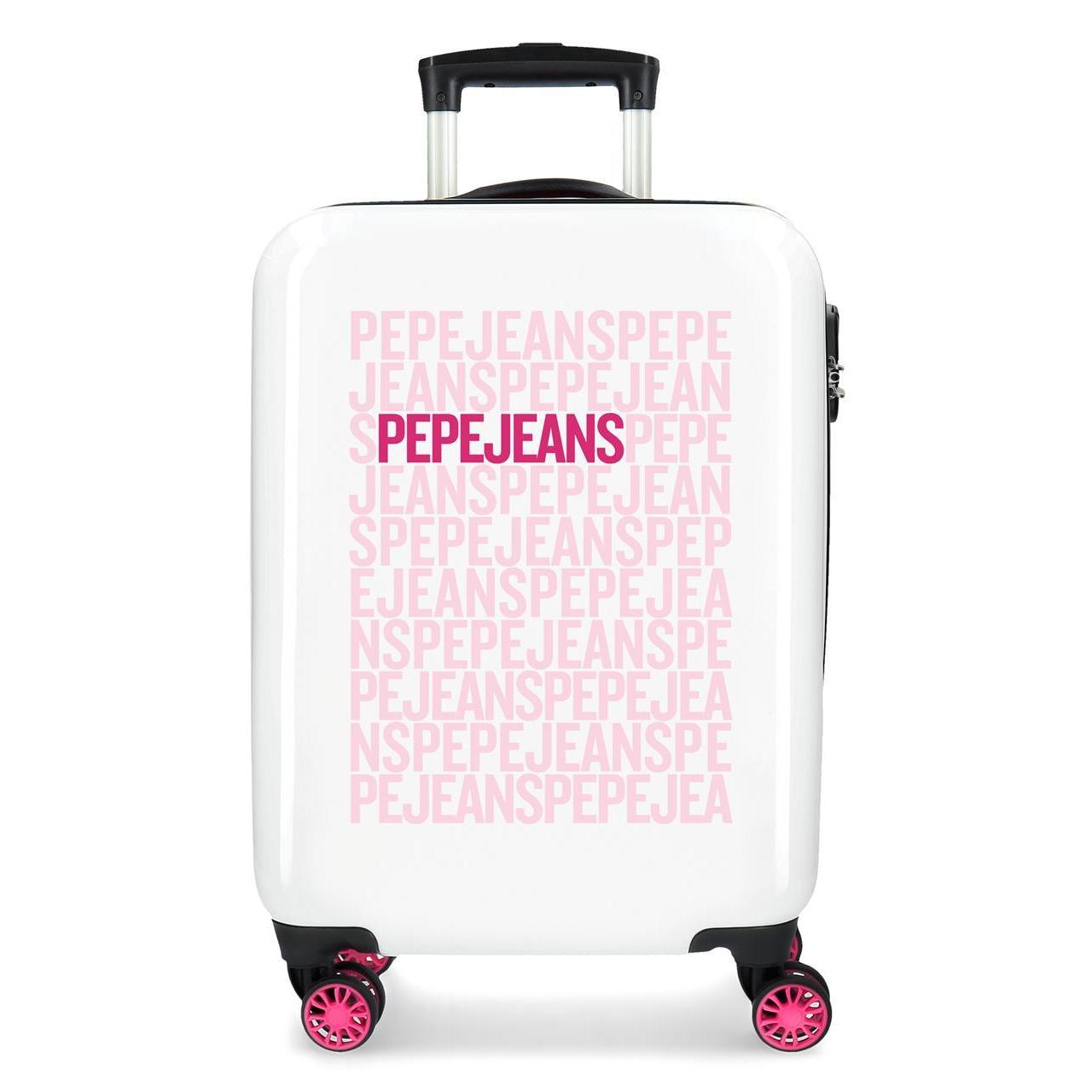 Maleta de cabina Pepe jeans Leven blanco 55x37x20cm