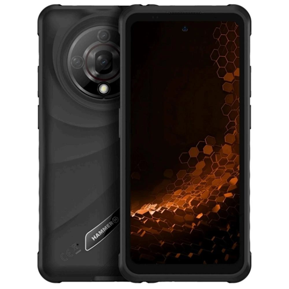 Smartphone Hammer Iron 6 5G TEL001052 128 GB 6 GB RAM 6,56" 5G Cámara visión nocturna 25 MP Gorilla Glass 5 Octa-core NFC IP69 y MIL-STD- 810h Negro
