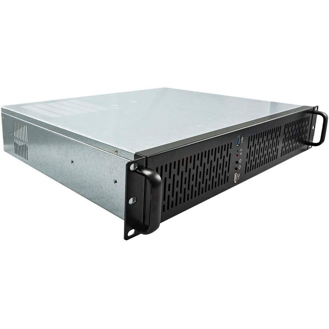 UNYKAch Caja Rack UK2129 Formato 2U 19" Micro ATX con Fondo de 380 mm, Espacio para 4 Discos Duros de 3,5”, Filtro Antipolvo Frontal, 1 Puerto USB 2.0, 1 Puerto USB 3.0