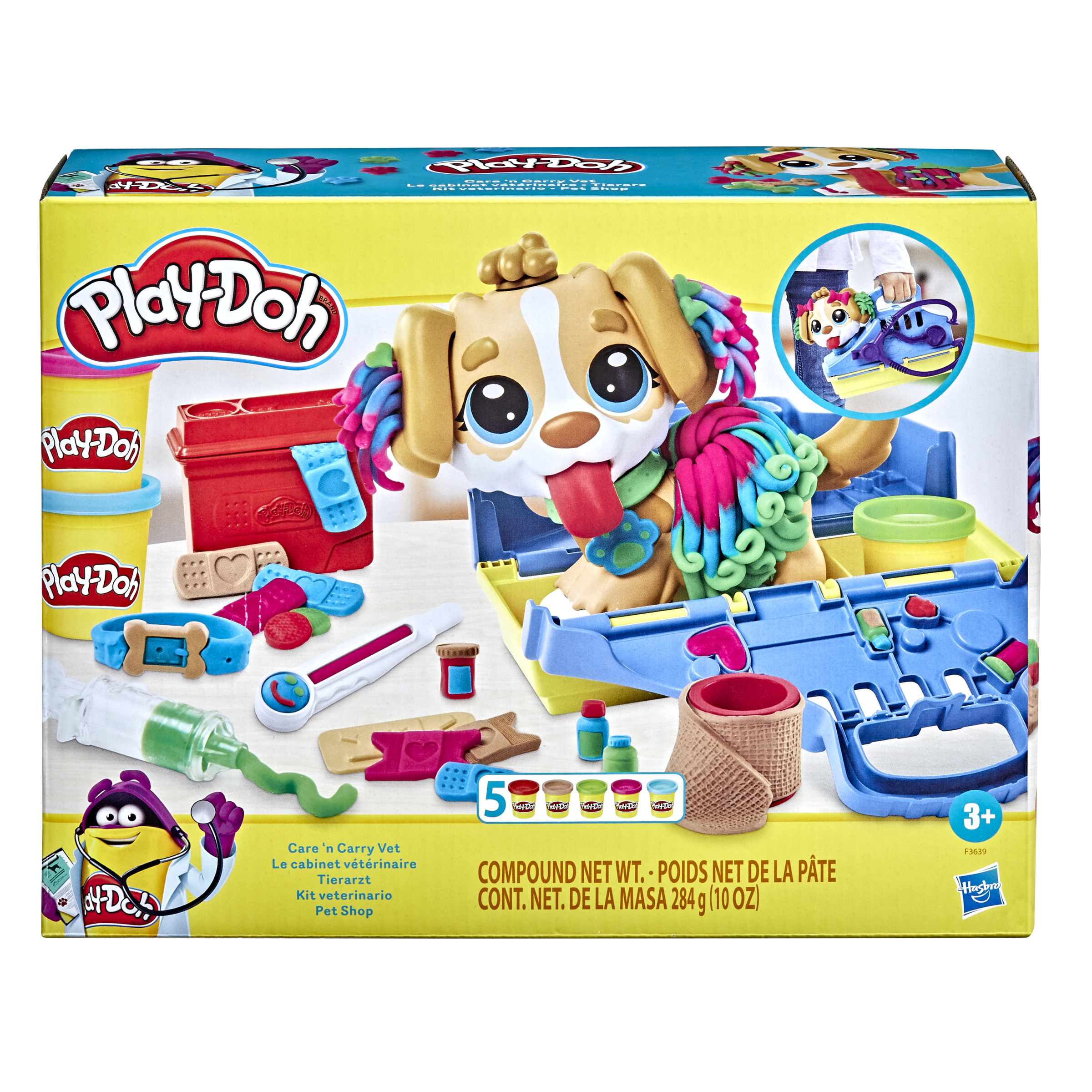 Hasbro - Play-Doh Kit Veterinario - Juego creativo - Play-Doh  - 3 Años+