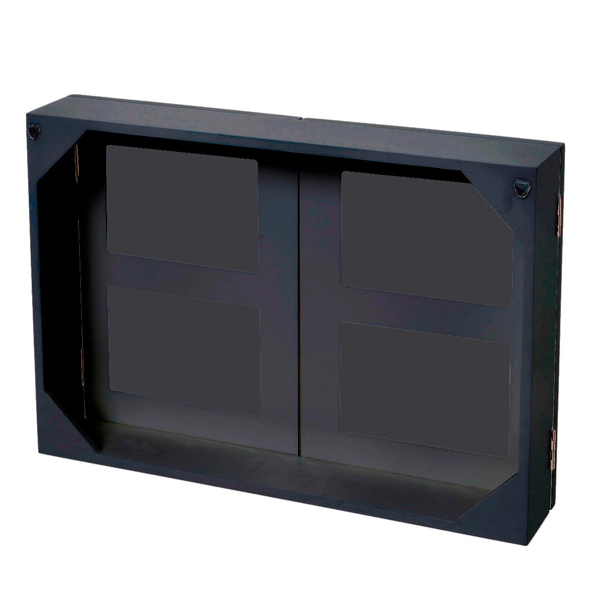 Tapa contador luz o cuadro eléctrico de 2 puertas con portafotos de madera  marrón de 46x8x32 cm