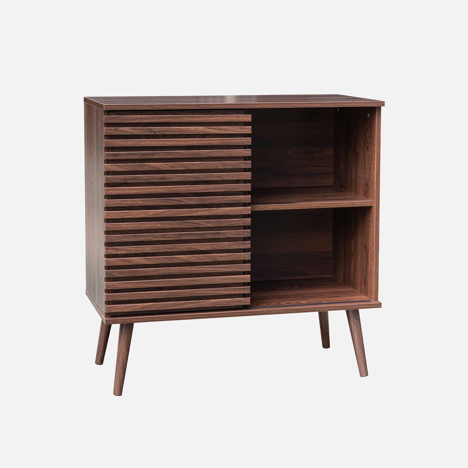 sweeek - Aparador escandinavo con decoración de madera, 80cm , Madere , 80x39x80