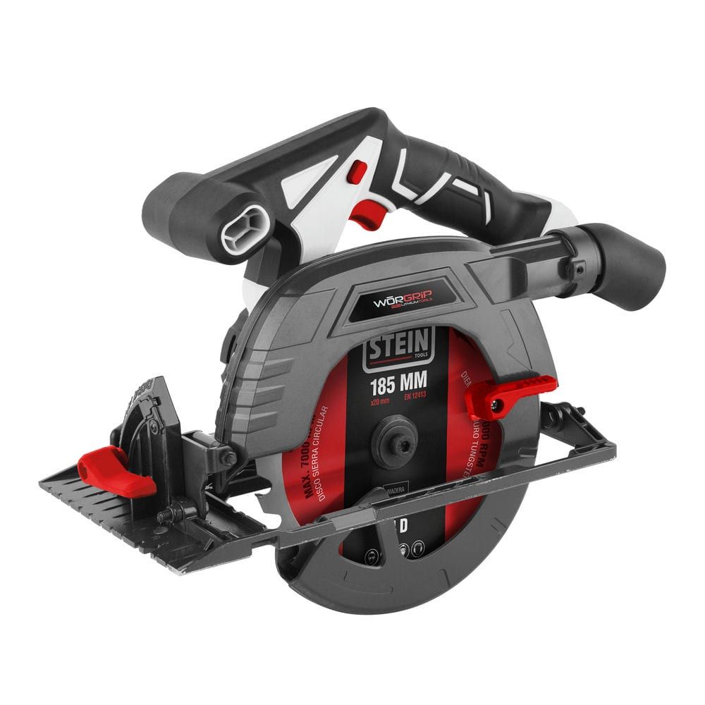 Sierra Circular Brushless WORGRIP 20V - Incluye Disco de Corte 185mm + 1 Guía de Corte + 1 Llave de Uso