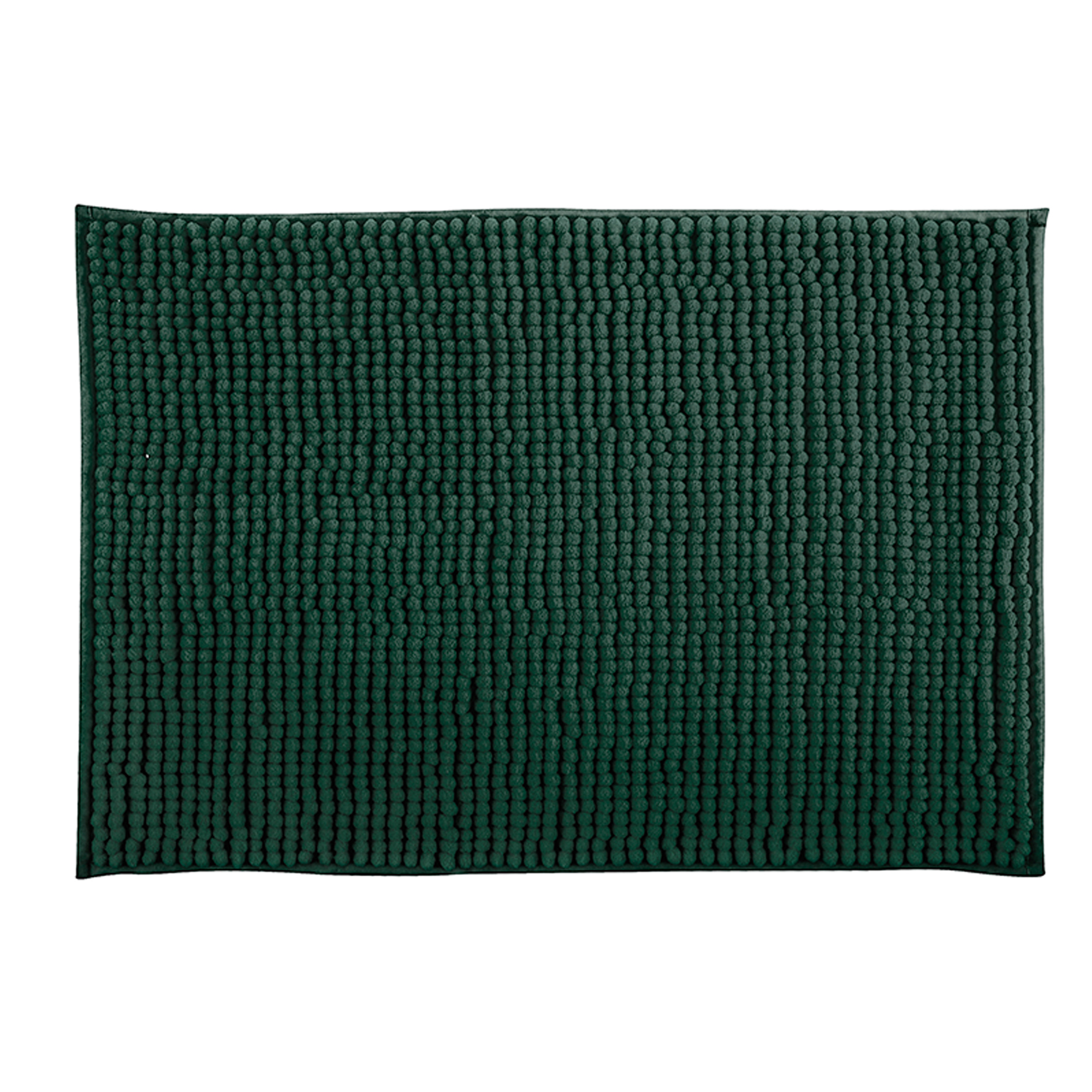 Alfombra de baño MSV "Oruga" antideslizante de microfibra en color verde 60 x 90 cm