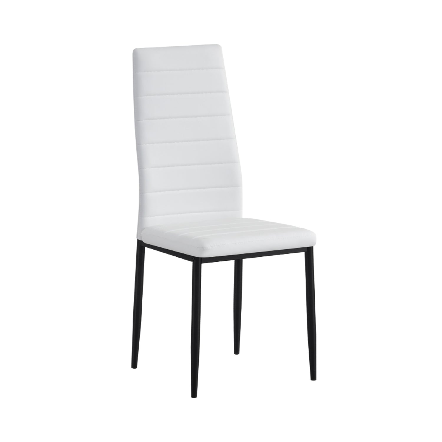 Set de 4 sillas de comedor tapizadas corina  blanco para hogar moderno mueble de almacenaje  - Homekit
