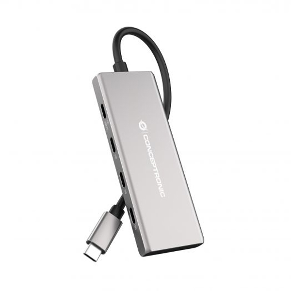 Conceptronic hubbies17g usb 3.2 gen 2 (3.1 gen 2) type-c 10000 mbit/s gray