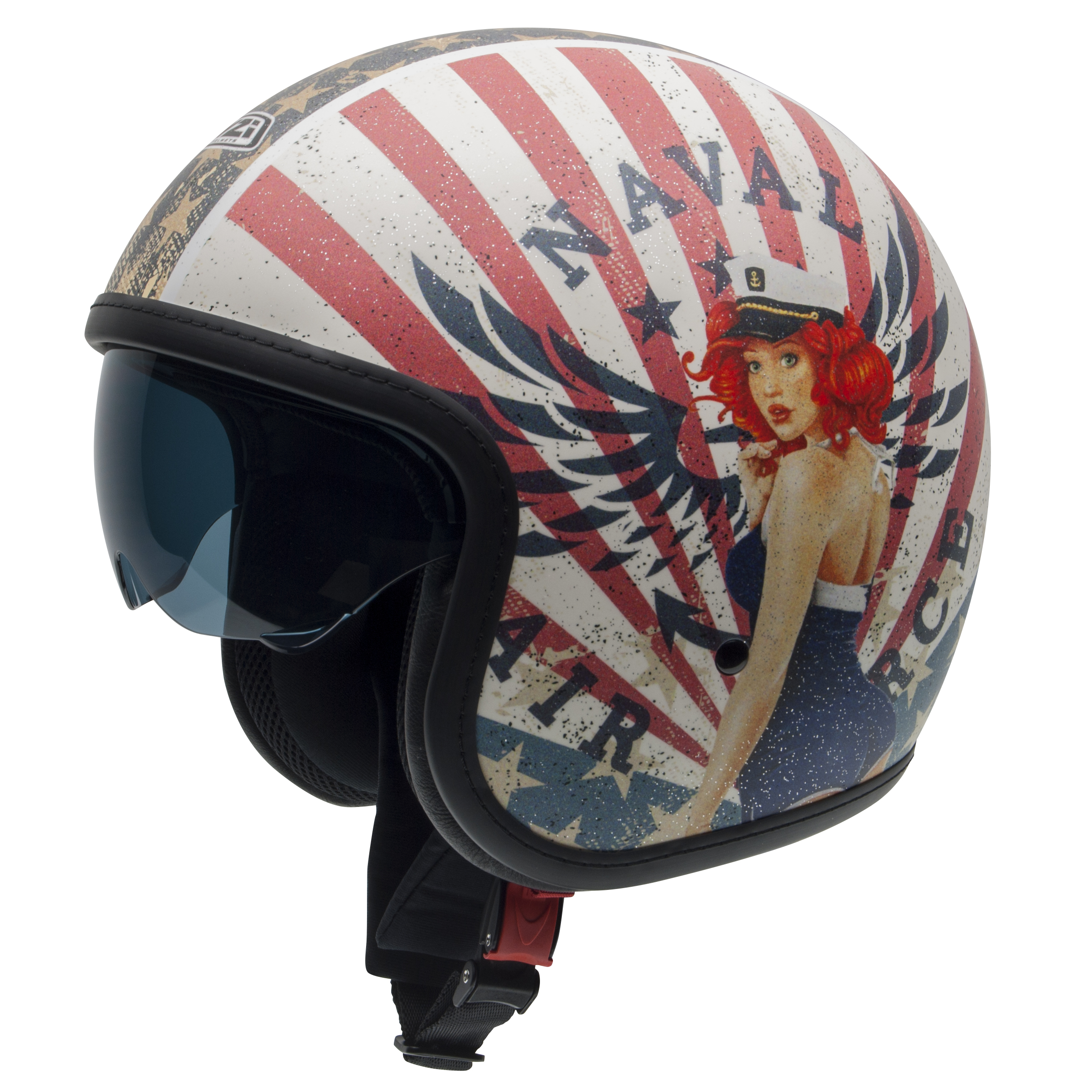 NZI Casco de Moto Jet Rolling 4 Sun - Apariencia Personalizada - Homologación UNECE R.22.05