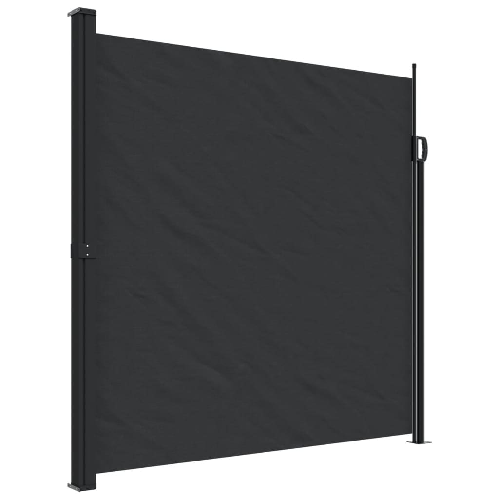 vidaXL Toldo lateral retráctil 200x500 cm Color Negro, Crema, Azul