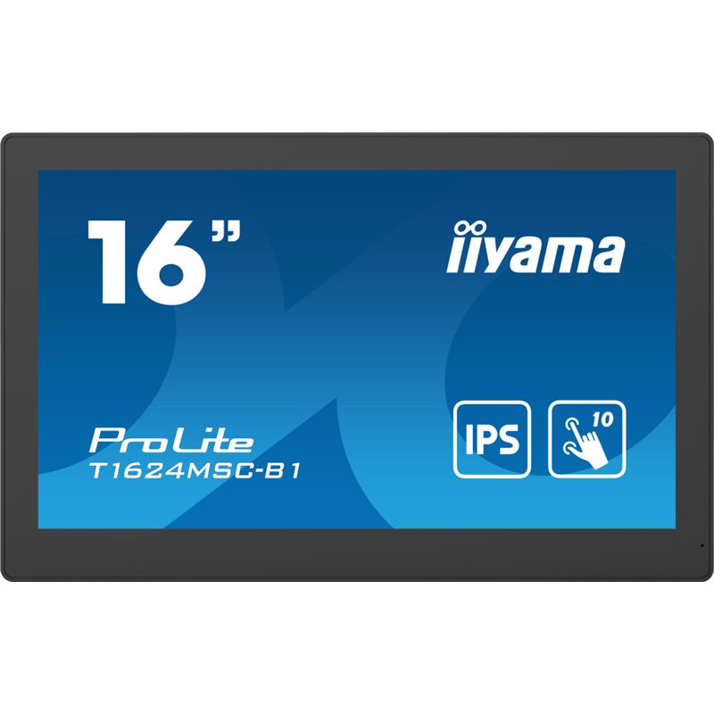 Monitor táctil iiyama T1624MSC-B1 (15.6") 1920 x 1080 Pixeles Full HD LED, Negro
