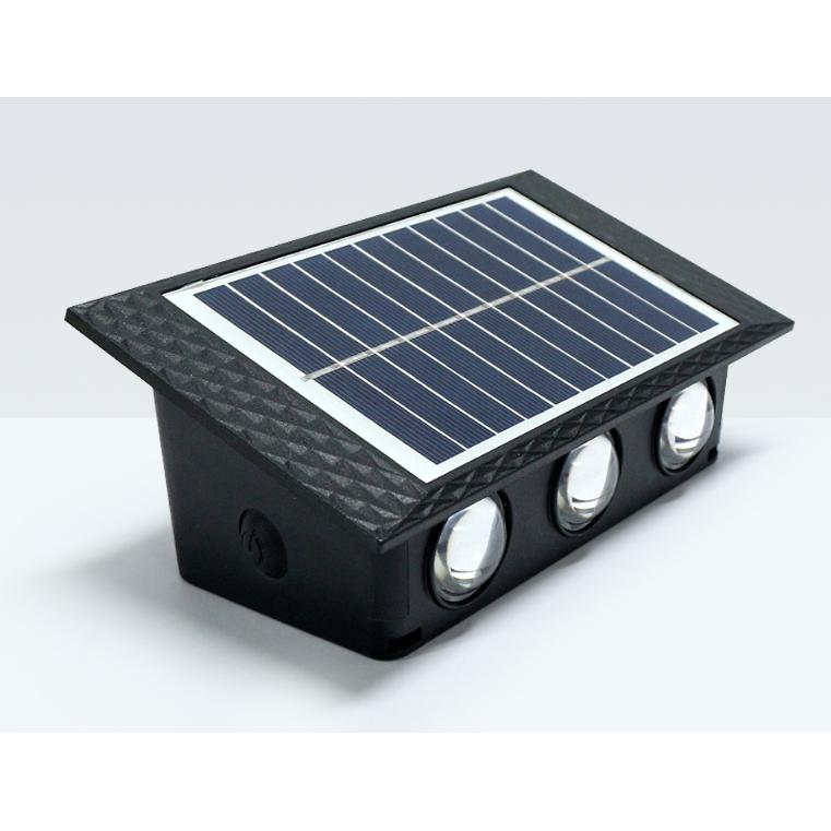 Hola Led Luces Solares LED Exterior Jardín 4/6/8/10 Cabezales - Panel Solar 5.5V, Impermeable IP65, Luz Cálida 3000K / RGB Multicolor, Botón ON/OFF, Lámpara para Terraza y Pared
