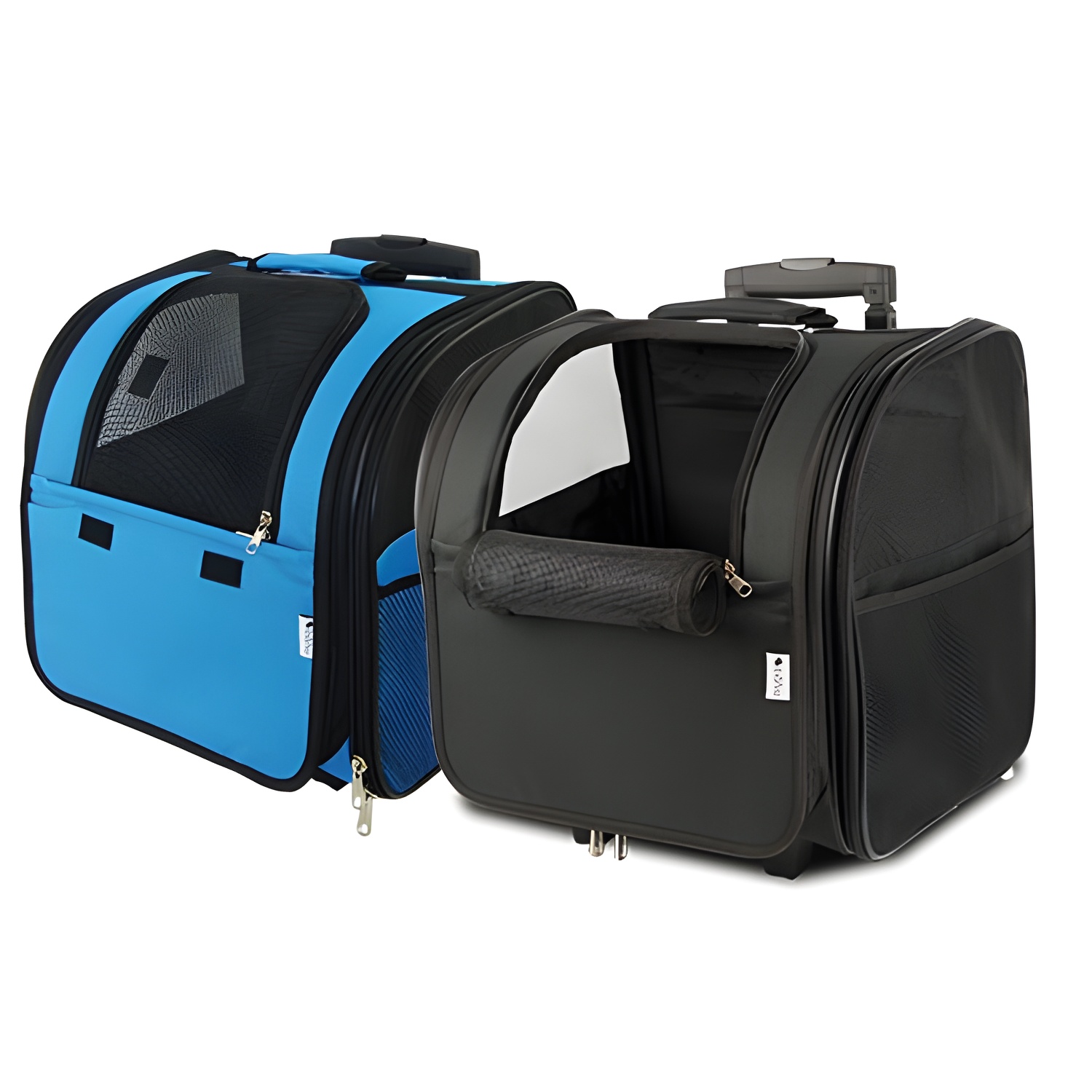 Bolso-Mochila con Ruedas Ibañez para Transporte de Mascotas Negro 34x28x34cm
