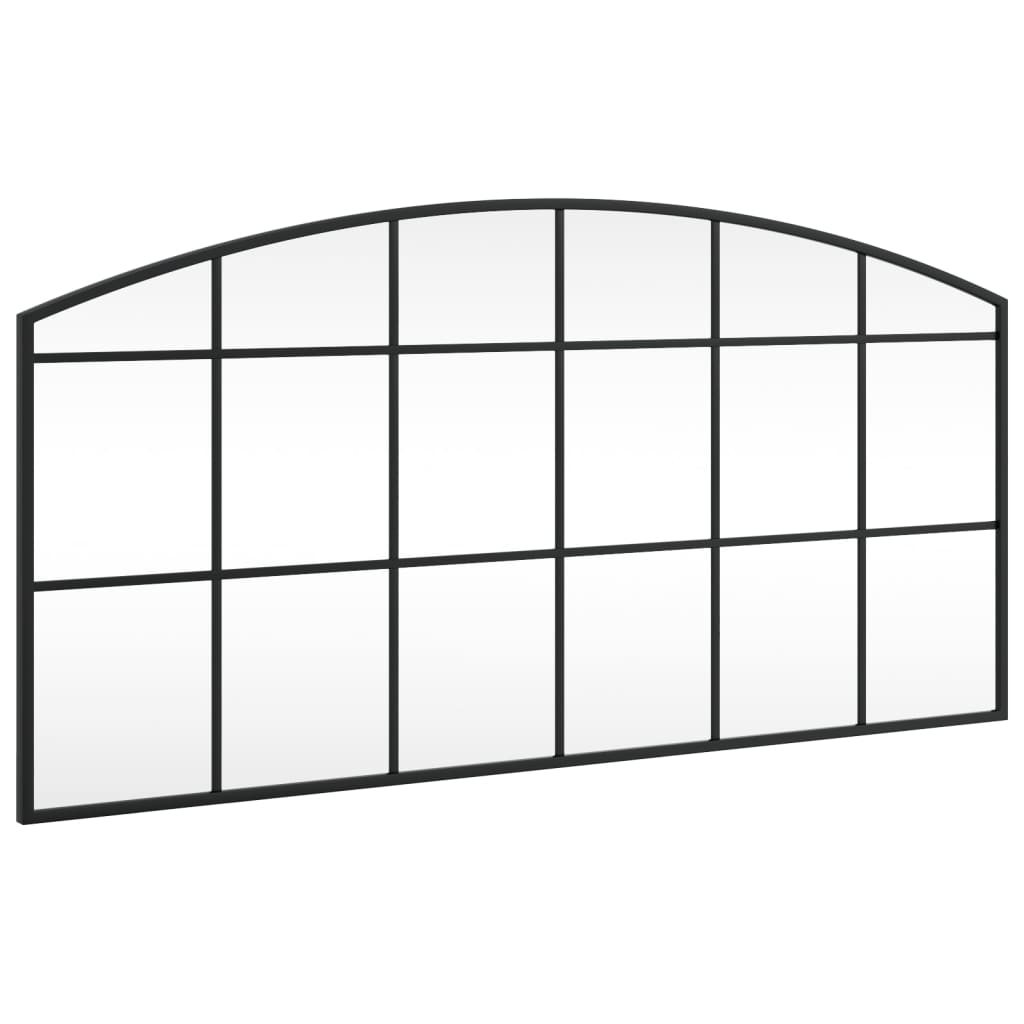 vidaXL Espejo de Pared Arco Decoración Colgante para Salón Baño Hierro Negro Dimensiones 60 x 30 cm,  80 x 40 cm,  100 x 50 cm y mas