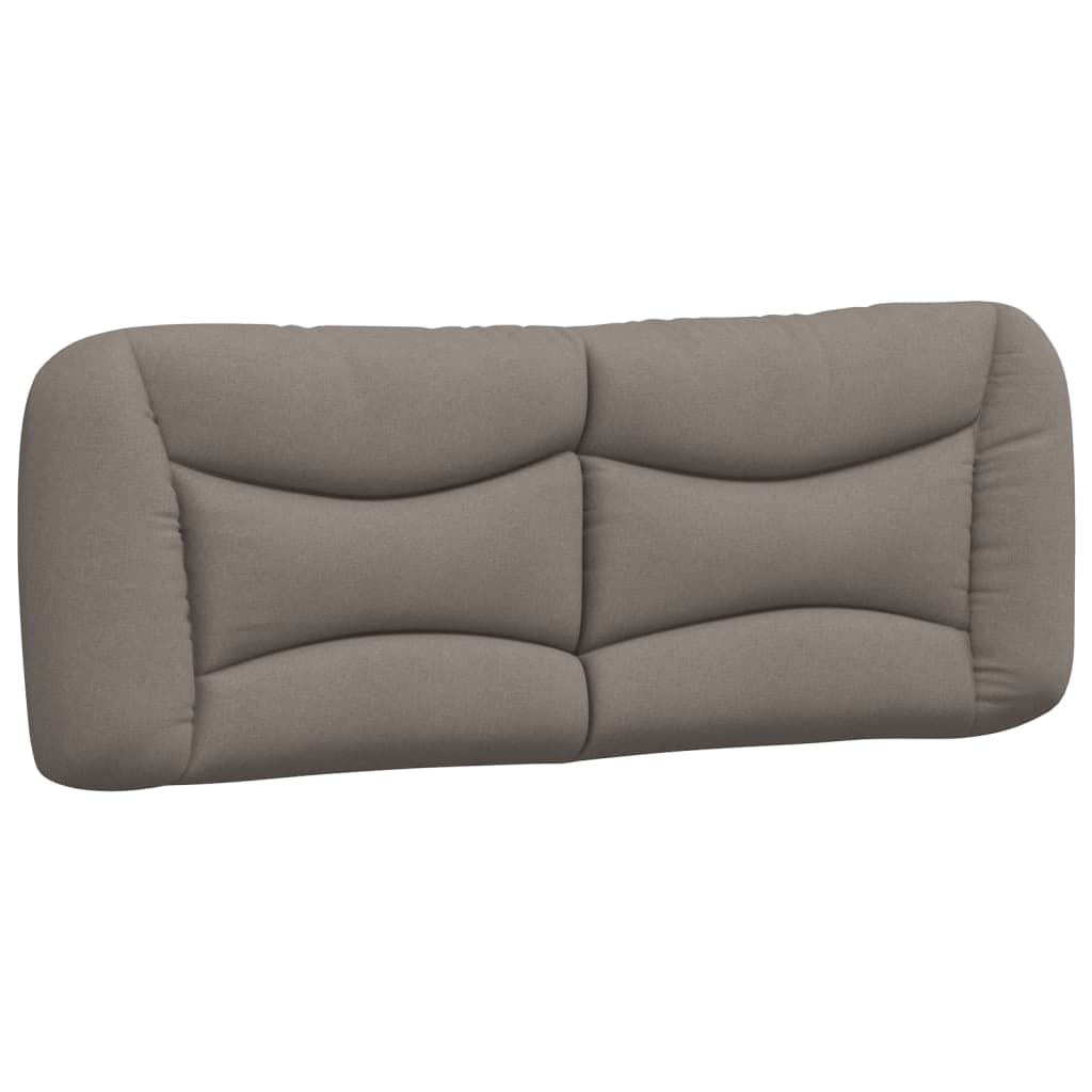 vidaXL Cabecero de cama acolchado Hvar tela gris taupé 120 cm