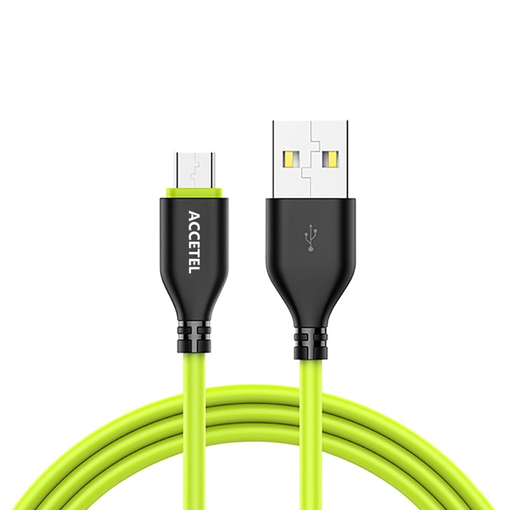 Cable Datos TPE 2.1A - Micro USB Negro/Verde (1M) CU1706