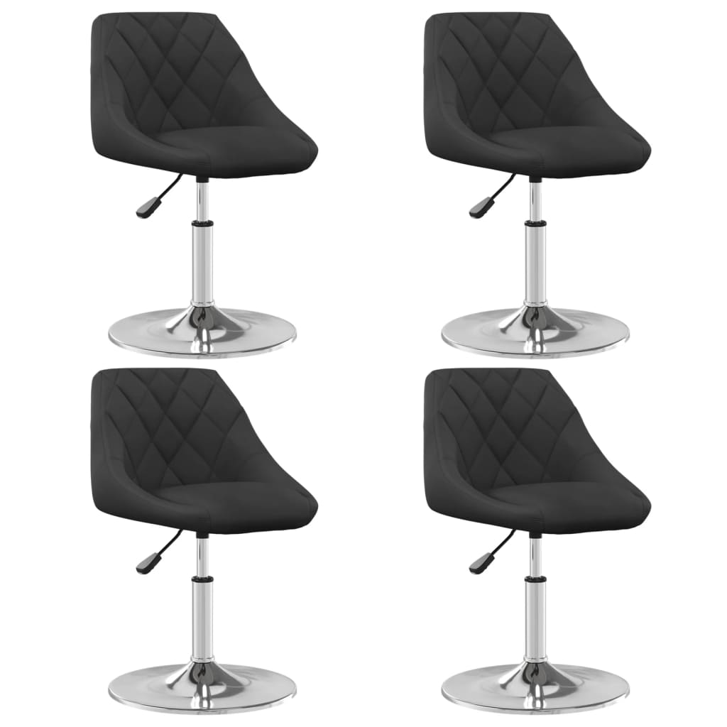 vidaXL Sillas de comedor giratorias 4 unidades terciopelo en color Negro/Amarillo mostaza | cómodas modernas ergonómicas para comedor cocina salón hogar