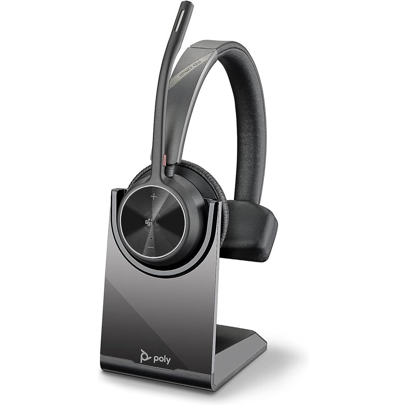 POLY Voyager 4310 UC Auriculares Inalámbrico Diadema Oficina/Centro de llamadas USB tipo A Bluetooth Base de carga Negro