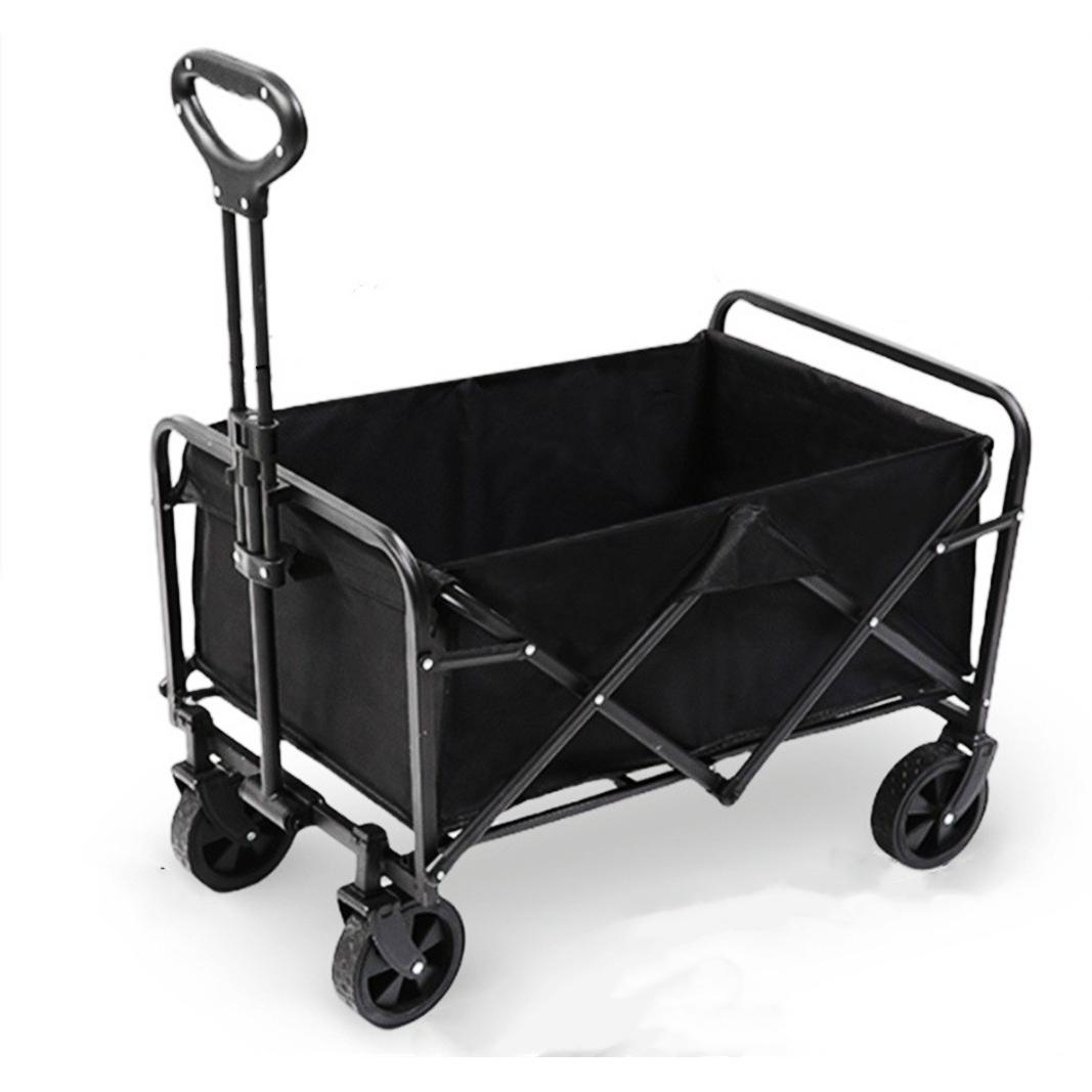 Carro de Mano Plegable, carro de camping, Carrito de Playa y Transporte para Jardín Casa Almacén 4 Ruedas, todoterreno