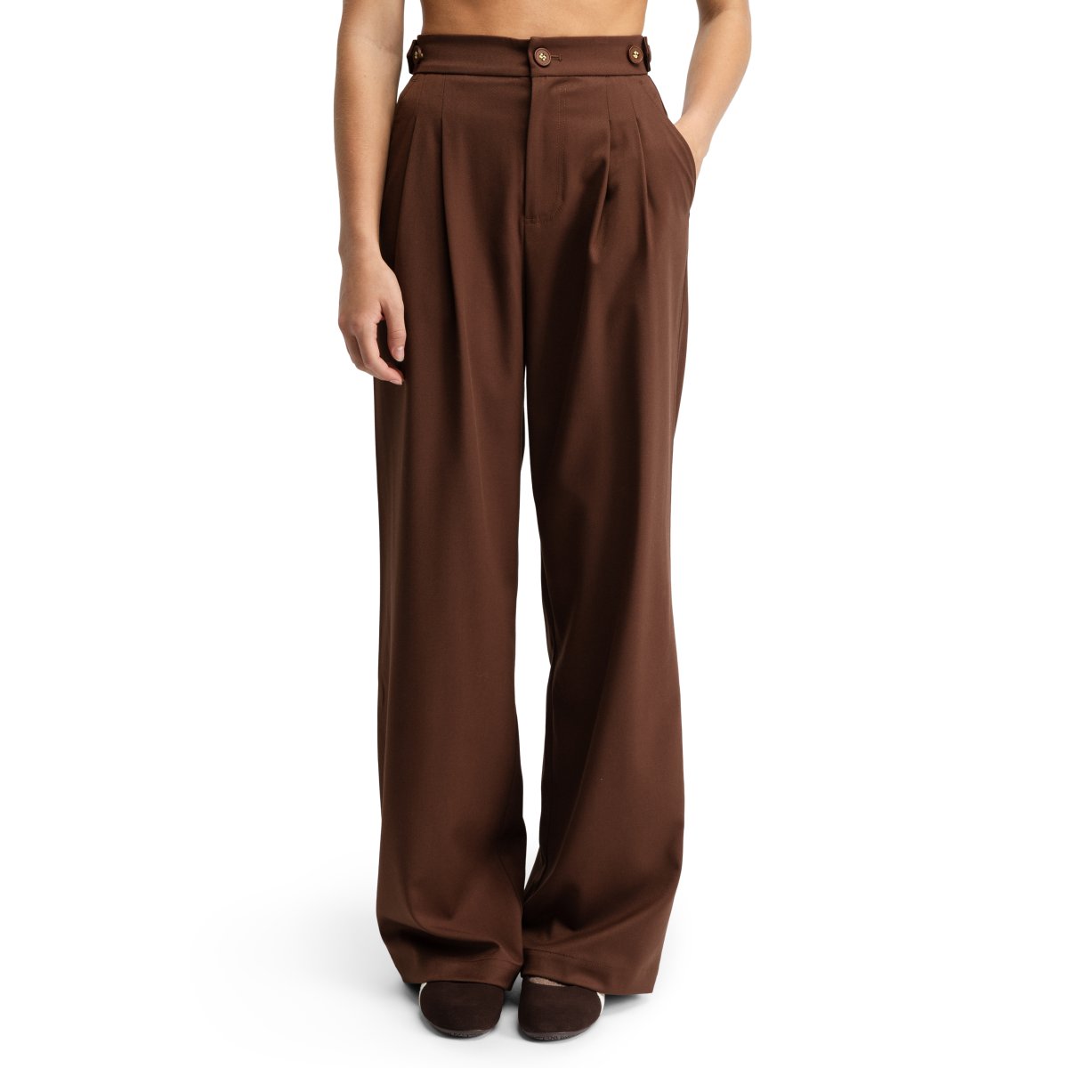 SIROKO - Pantalón ancho para mujer Siroko Aker-W Cherry_