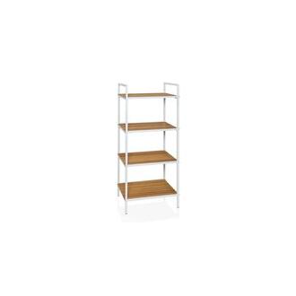 Estantería Blanca Met/Bam 39X32X95, El mejor complemento para tu hogar, Fijalo