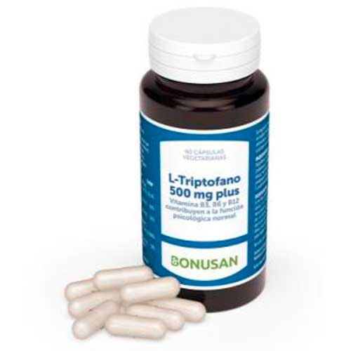 Bonusan L-Triptofano Plus 500Mg. 60Cap - Función Psicológica Normal - Fórmula Única