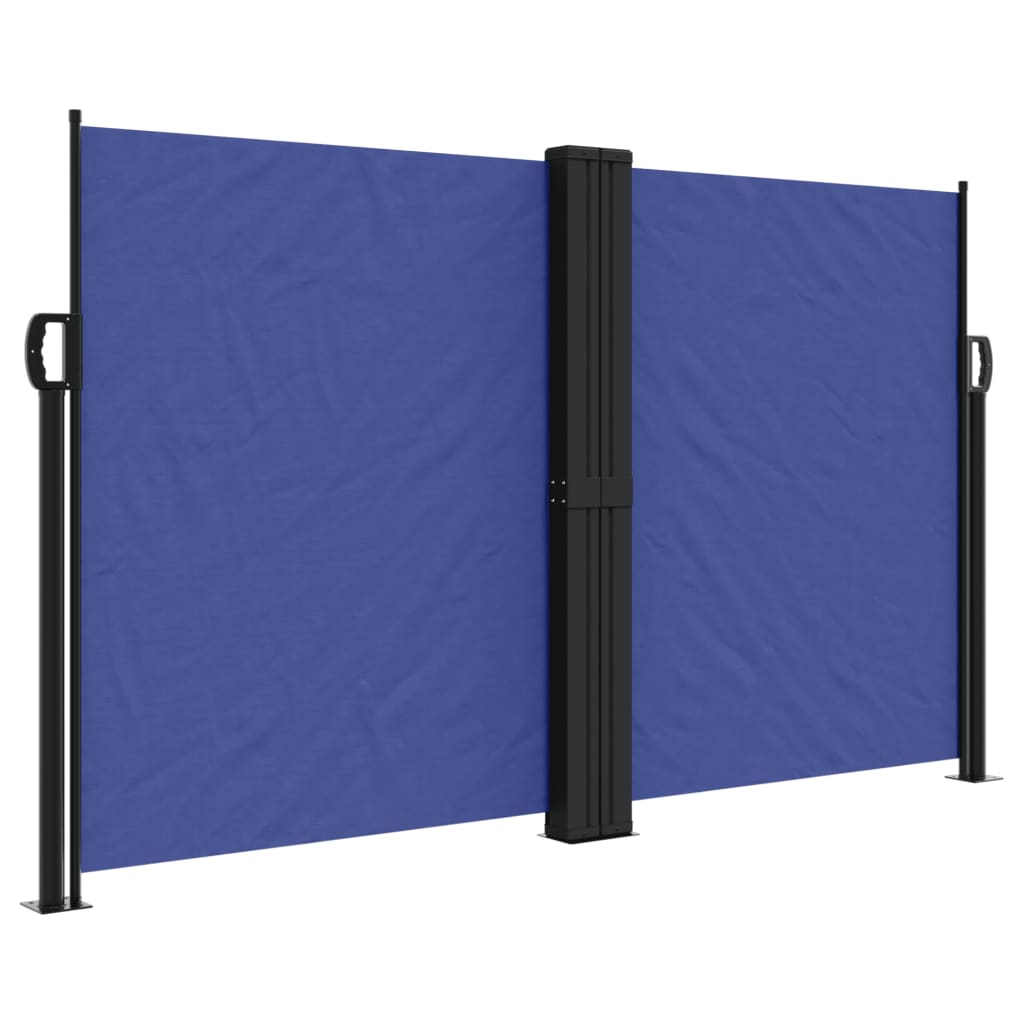 vidaXL Toldo lateral retráctil 140x1200 cm Color Negro, Crema, Azul