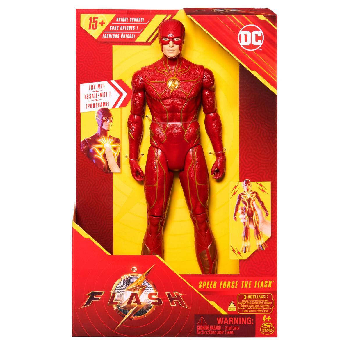 SPIN MASTER - DC COMICS - Figura de acción de 30.5 cm de The Flash, luces y más de 15 sonidos, coleccionable de la película The Flash, juguetes para niños y niñas a partir de 4 años