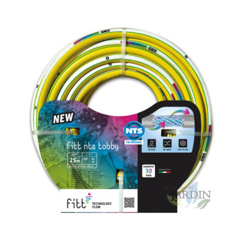 Suinga Manguera de Jardin NTS Tobby 15 mm 5/8'' 15 Metros | Resistente y Versatil para Riego | Alta Durabilidad y Flexibilidad