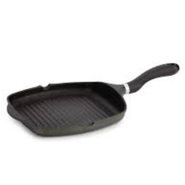 Plancha Grill Menaje Aluminio fundido Grill Valira 4582/25  | Adecuado para todos los fuegos incluida inducción, Gas, todos los fuegos, Aluminio Fundido Y Accesorios, Negro