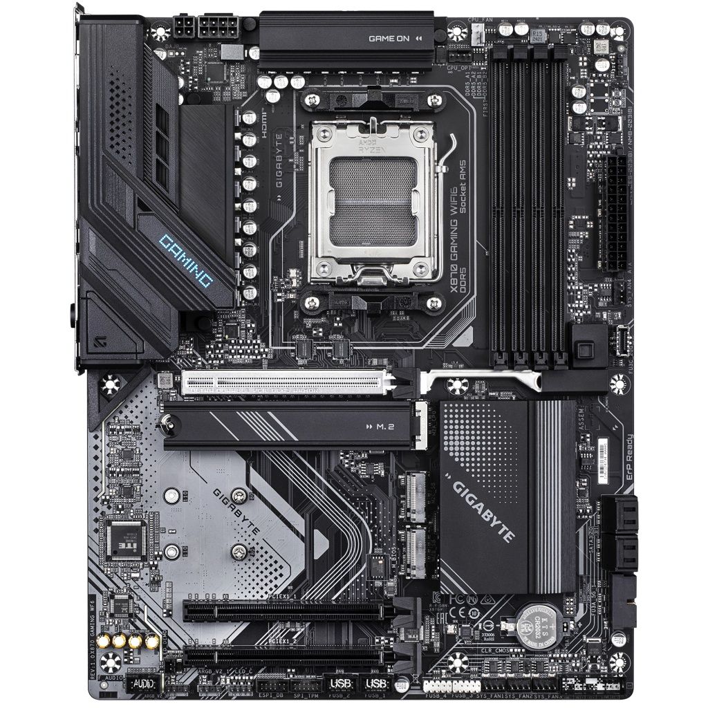 Gigabyte - Placa base X870 GAMING WF6 G10 para procesadores AMD Ryzen 7000/8000/9000 con zócalo AM5, 8+2+2 fases VRM y soporte DDR5 hasta 8000MHz