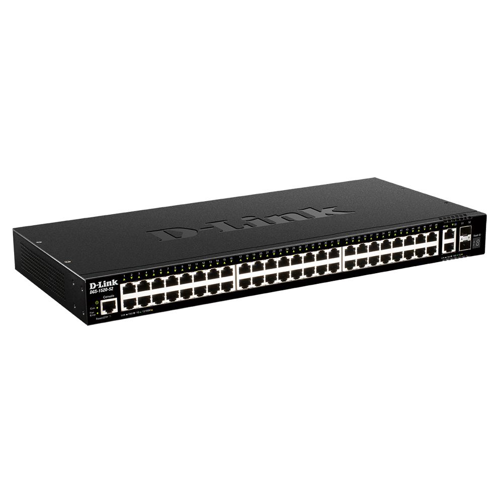 D-Link DGS-1520-52 switch Gestionado L3 10G Ethernet (100/1000/10000) 1U Negro