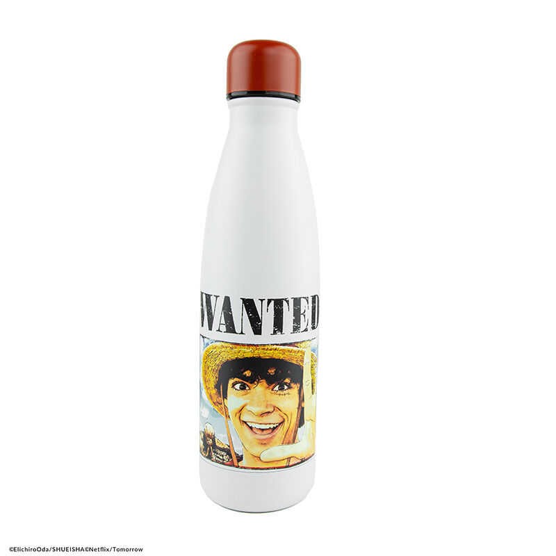 Botella Metálica Cartel Se busca Luffy (Live Action) 500 ml
