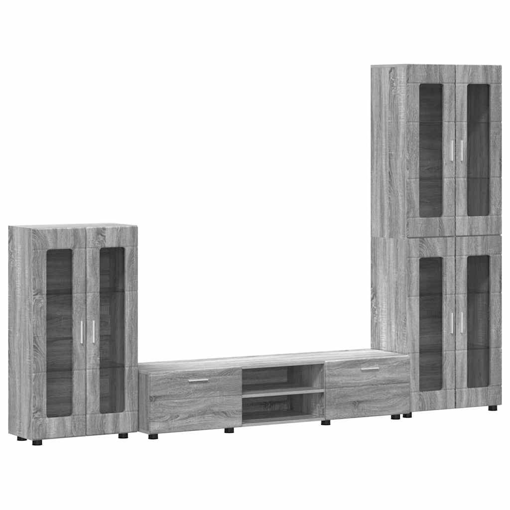 vidaXL Conjunto de mueble de TV con cajón FLORIN Madera de ingeniería