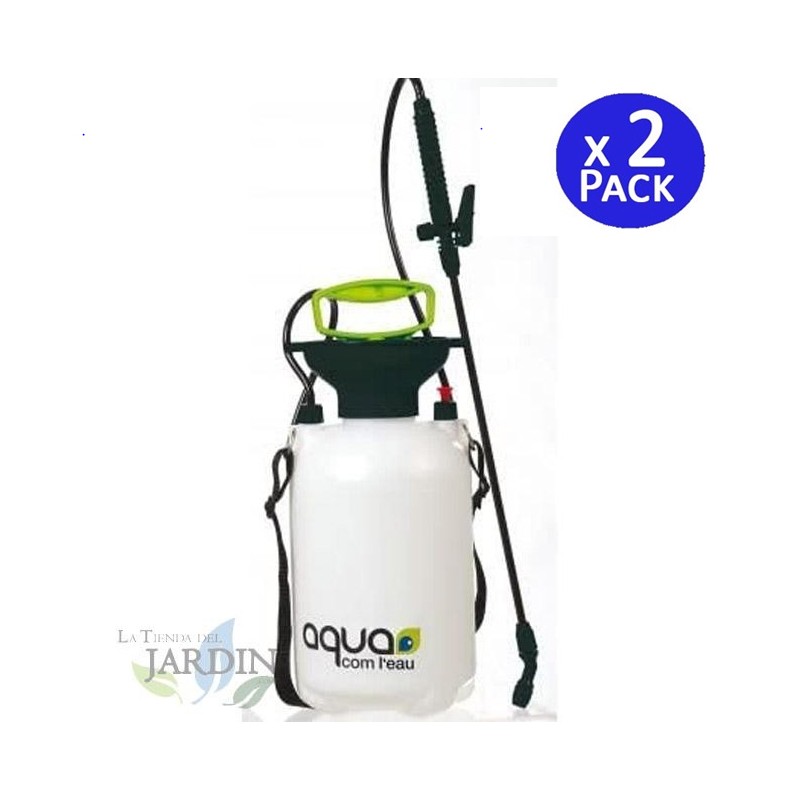 SUINGA Mochila Pulverizadora Manual 5 Litros con Lanza y Asa | Pack 2 Pulverizador para Jardines de 50 a 250 m²
