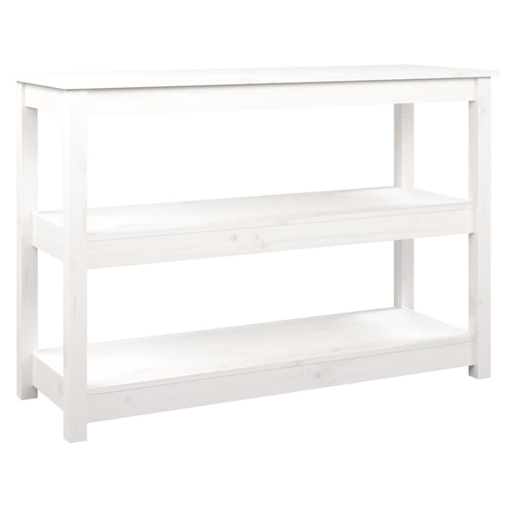 Vidaxl Mesa Consola de Madera Maciza de Pino 110x40x74 Cm Natural