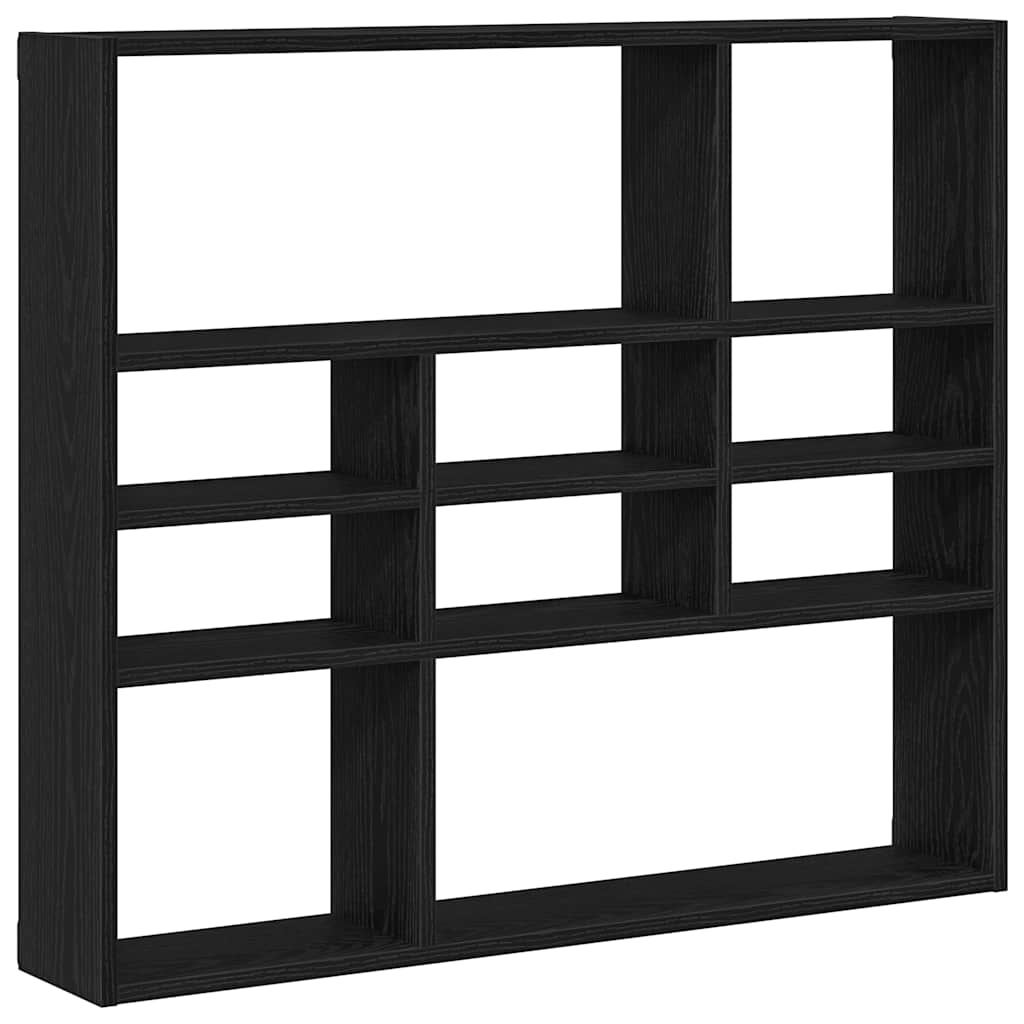 vidaXL Estante de pared roble negro 90x16x78 cm madera de ingeniería
