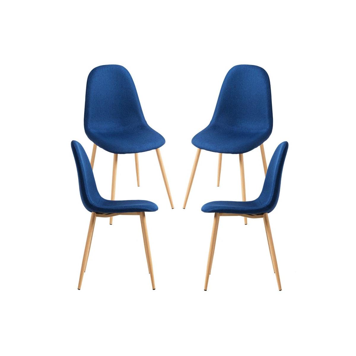 Regalos Miguel - Packs Sillas Comedor - Pack 4 Sillas Teok Tela - Azul