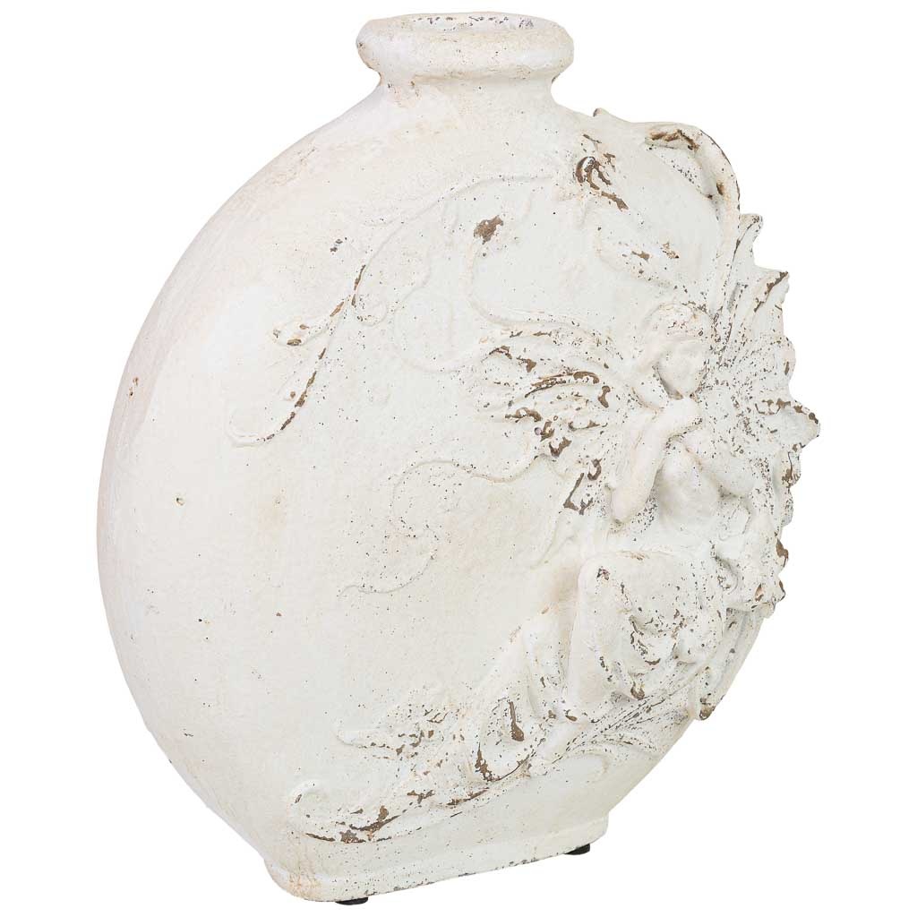 Wonderlust Deco - Jarrón de magnesio blanco 34x16x37h cm Blanco 34x16x37h cm