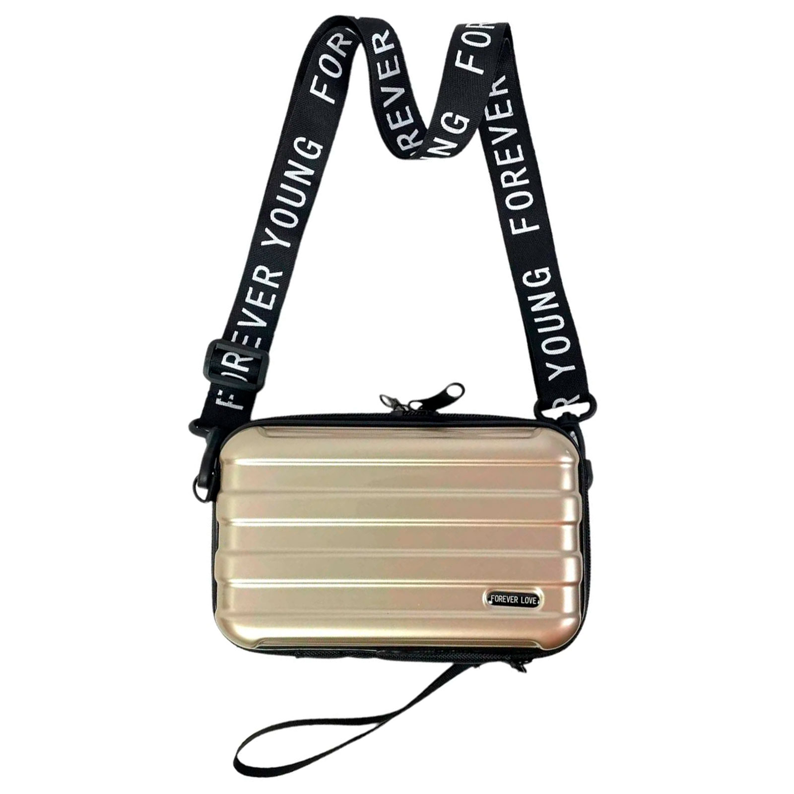 énvo - Mini Bolso Bandolera Porta Móvil de Tapa dura con Forma de Maleta para Mujer, con Correa Ajustable para el Hombro y Asa para la Muñeca