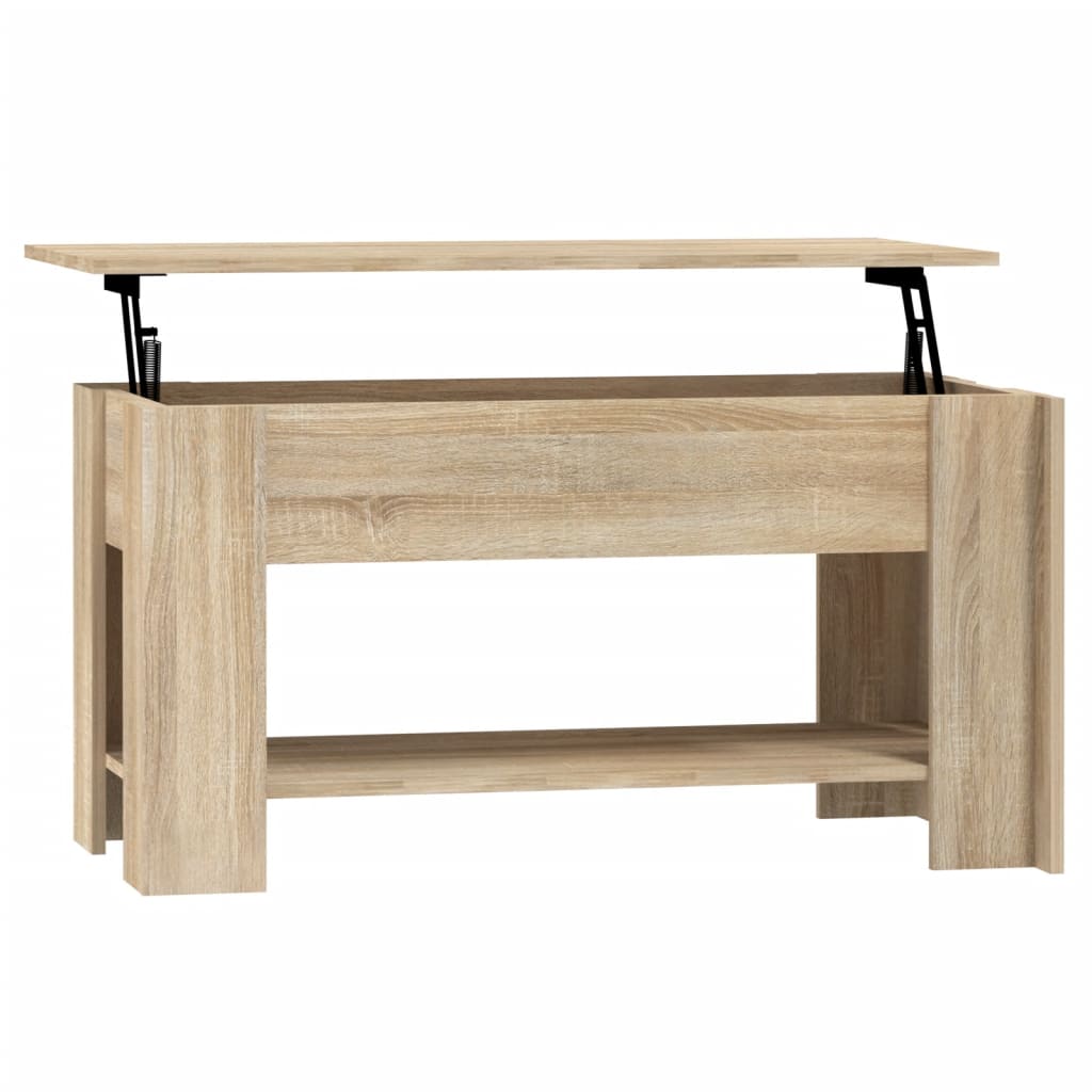 Vidaxl Mesa de Centro de Madera de Ingeniería 101x49x52 Cm Blanco